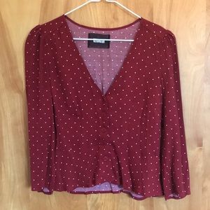 Reformation Sweetie Peplum Top